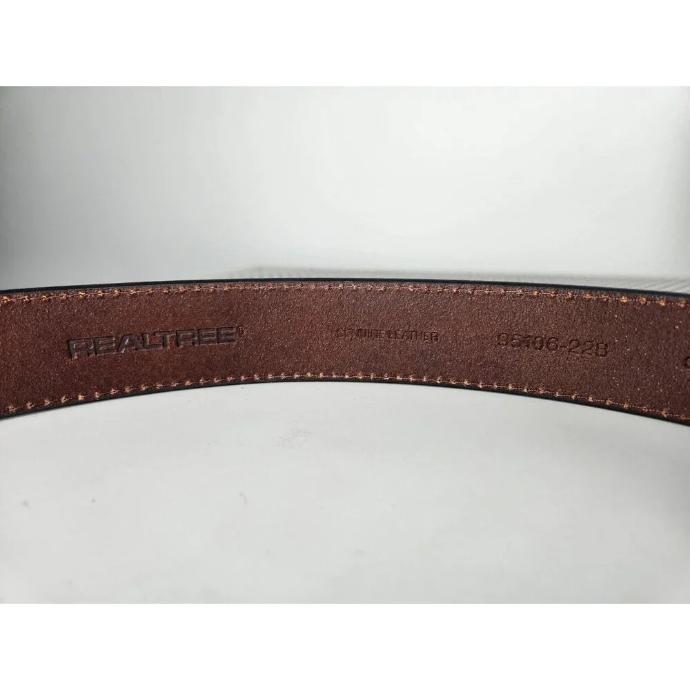 Realtree Genuine Leather Hunting Camoflauge Mens Size 36 Buckle Belt 95106-228